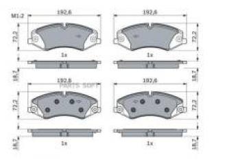 4 849 р. Колодки тормозные передние (4шт.) BOSCH  Land Rover Discovery ( 1 LJ,  2 L318,  3 L319,  4 L319,  5 L462) - Range Rover Sport ( 1 L320,  2 L494)  с доставкой в г. Воронеж. Увеличить фотографию 1