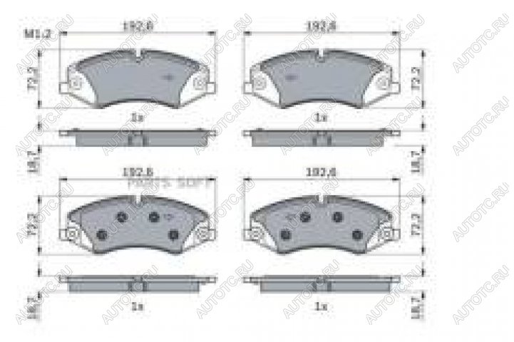 4 849 р. Колодки тормозные передние (4шт.) BOSCH  Land Rover Discovery ( 1 LJ,  2 L318,  3 L319,  4 L319,  5 L462) - Range Rover Sport ( 1 L320,  2 L494)  с доставкой в г. Воронеж