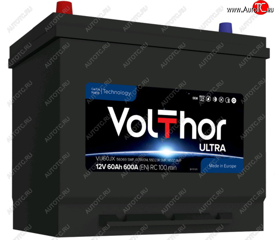 10 549 р. Аккумулятор VOLTHOR Ultra 60Ач VOLTHOR 6ст60(1) 56069 d23  с доставкой в г. Воронеж