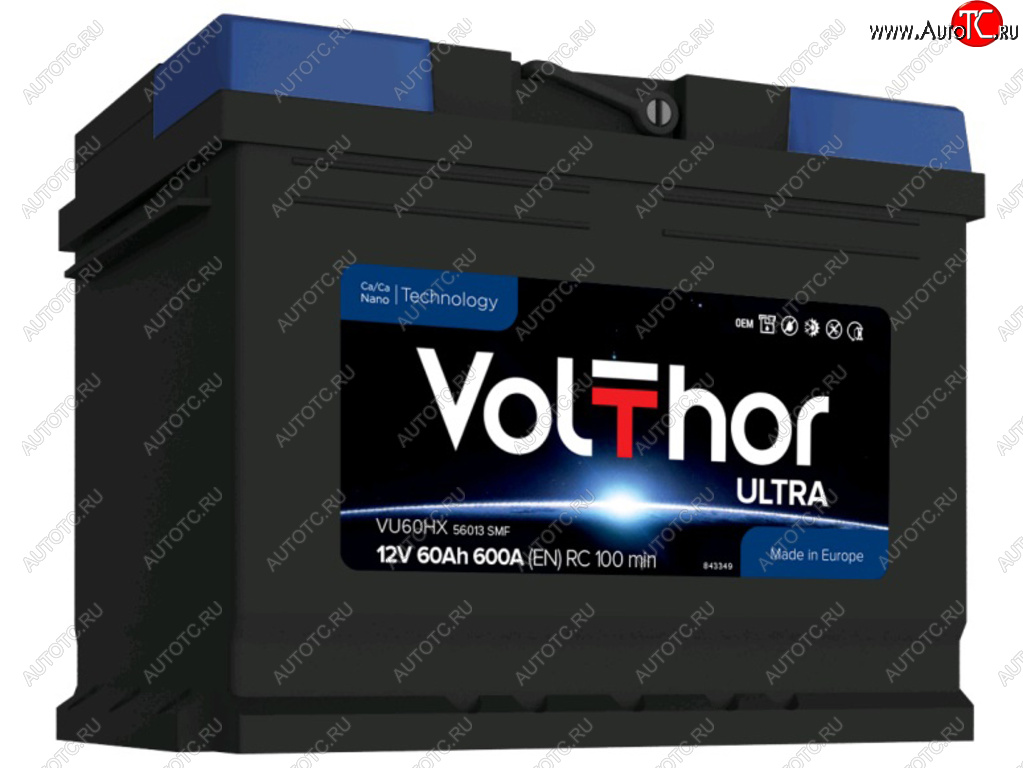 10 549 р. Аккумулятор VOLTHOR Ultra 60Ач VOLTHOR 6ст60(1) 56013  с доставкой в г. Воронеж