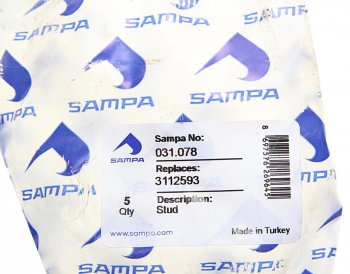 339 р. Шпилька колеса VOLVO переднего (78-14UNFх77) SAMPA SAMPA 031.078  с доставкой в г. Воронеж. Увеличить фотографию 3