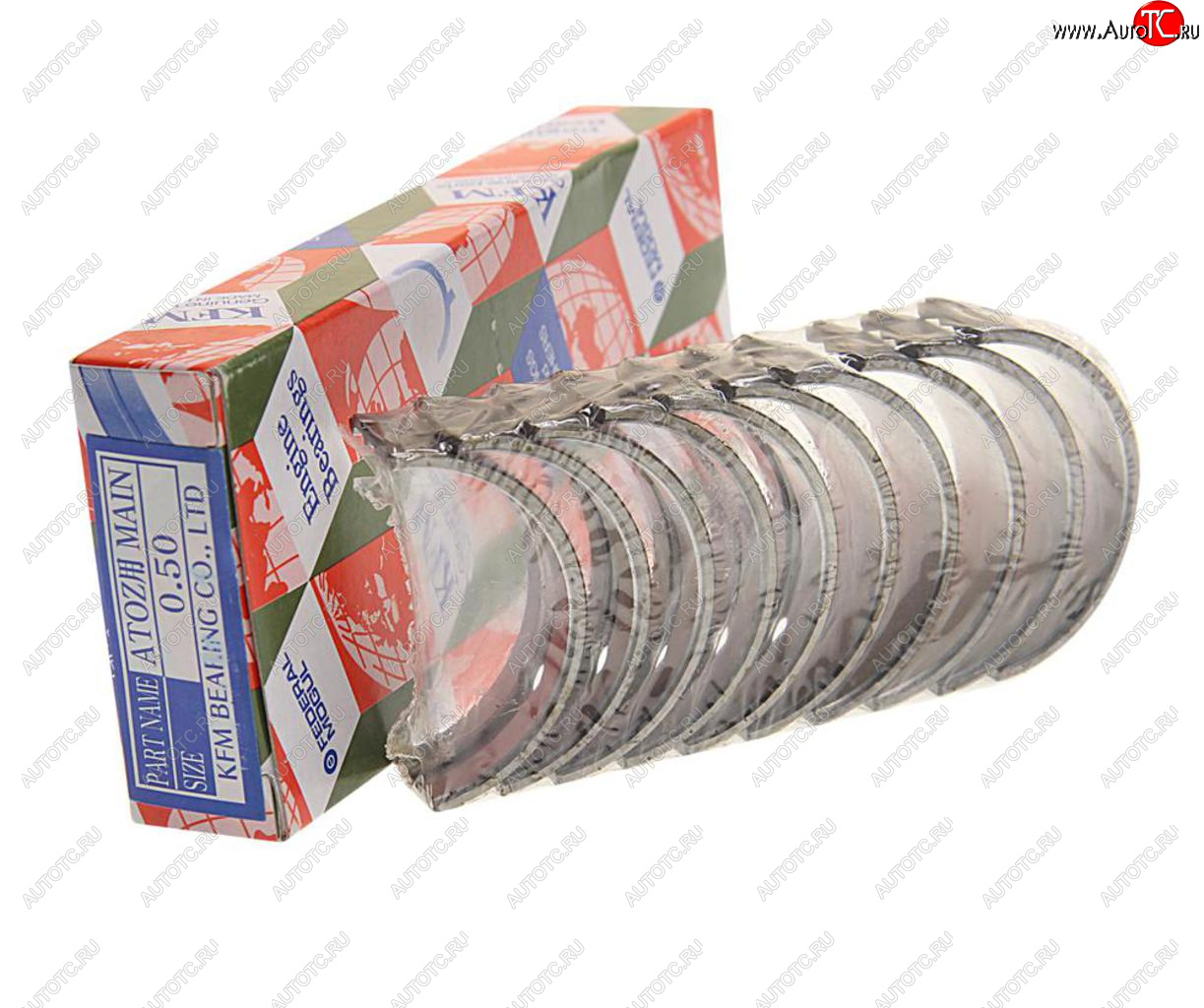 1 099 р. Вкладыши HYUNDAI Atos (01-),Getz (02-) (1.1) коренные d+0.50 комплект (10шт.) KFM KFM 21020-02592  с доставкой в г. Воронеж