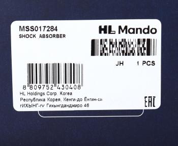 7 799 р. Амортизатор RENAULT Laguna (07-) передний левыйправый газовый MANDO MANDO mss017284  с доставкой в г. Воронеж. Увеличить фотографию 3
