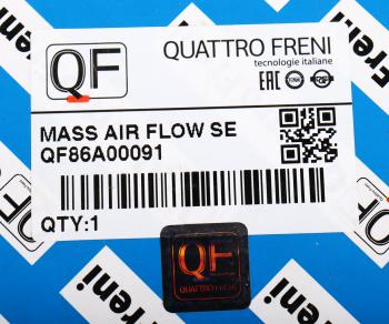 4 099 р. Датчик массового расхода воздуха VW Passat (01-05) A4 (00-04) QUATTRO FRENI QUATTRO FRENI qf86a00091  с доставкой в г. Воронеж. Увеличить фотографию 6