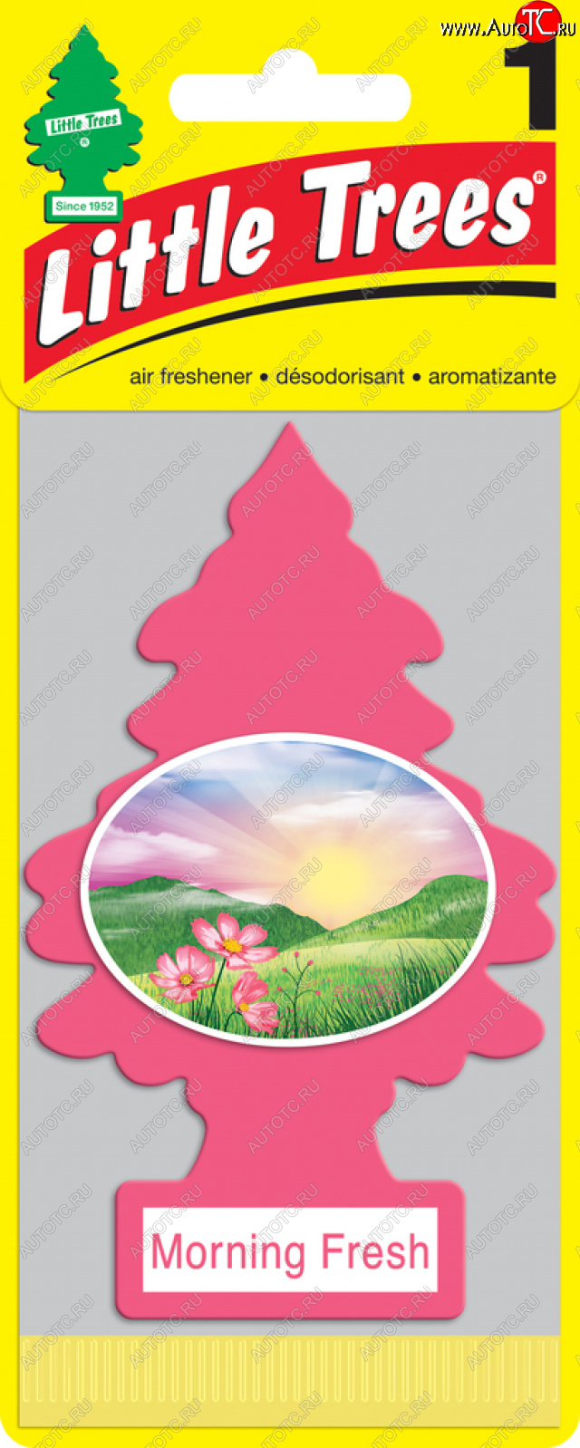 141 р. Ароматизатор подвесной пластина (свежесть утренняя) Елочка CAR FRESHNER CAR FRESHNER u1p-10228-russ  с доставкой в г. Воронеж
