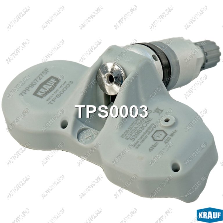 2 299 р. Датчик давления в шине BMW 7,X6 VW Touareg (11-14) AUDI A4,A6,Q7 (433 MHz) KRAUF KRAUF tps0003  с доставкой в г. Воронеж