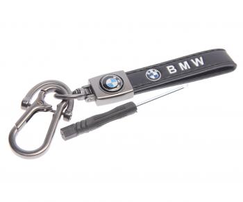 Брелок BMW металл, кожа, в комплекте отвертка MASHINOKOM MASHINOKOM bko 008