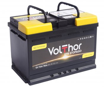 Аккумулятор VOLTHOR EFB 70Ач обратная полярность VOLTHOR 6ст70(0) 57088