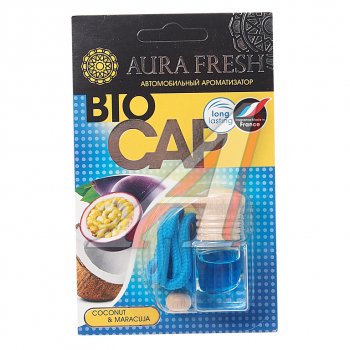 Ароматизатор подвесной жидкостный (coconut&maracuja) 6мл Bio Cap AURA FRESH AURA FRESH 23005