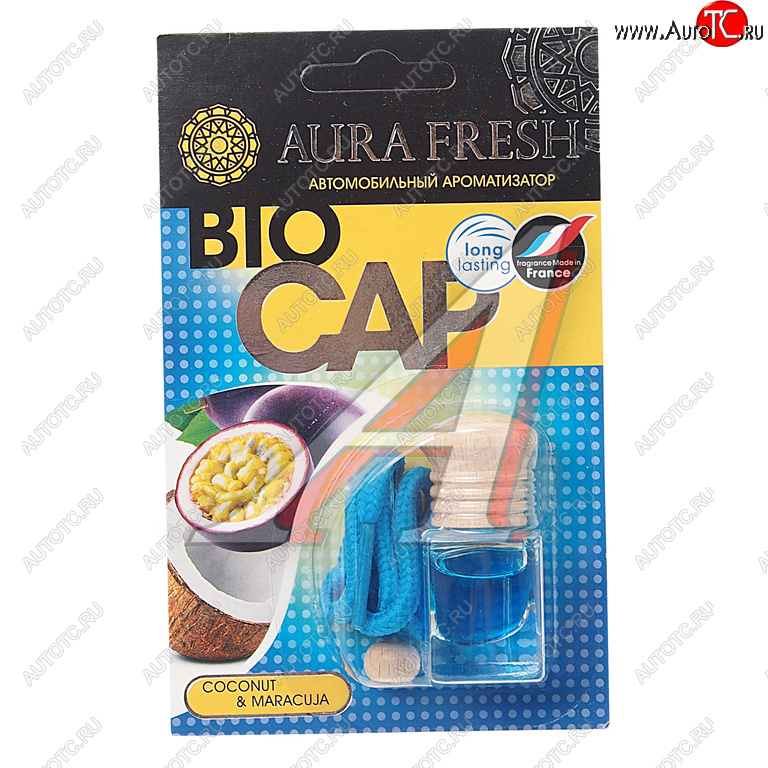 213 р. Ароматизатор подвесной жидкостный (coconut&maracuja) 6мл Bio Cap AURA FRESH AURA FRESH 23005  с доставкой в г. Воронеж