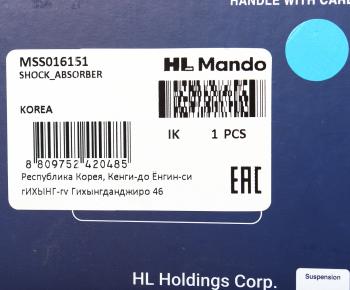 4 299 р. Амортизатор BMW 3 (E90-E93,E90N-E93N) передний правый газовый MANDO MANDO mss016151  с доставкой в г. Воронеж. Увеличить фотографию 4