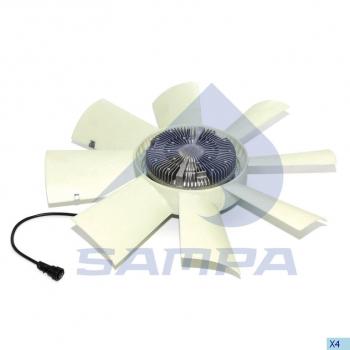 Вискомуфта VOLVO FM12 (93-) привода вентилятора (с крыльчаткой) SAMPA SAMPA 032.089-01