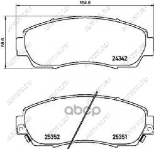 8 799 р. Колодки тормозные передние (4шт.) BREMBO Honda CR-V RM1,RM3,RM4 дорестайлинг (2012-2015)  с доставкой в г. Воронеж