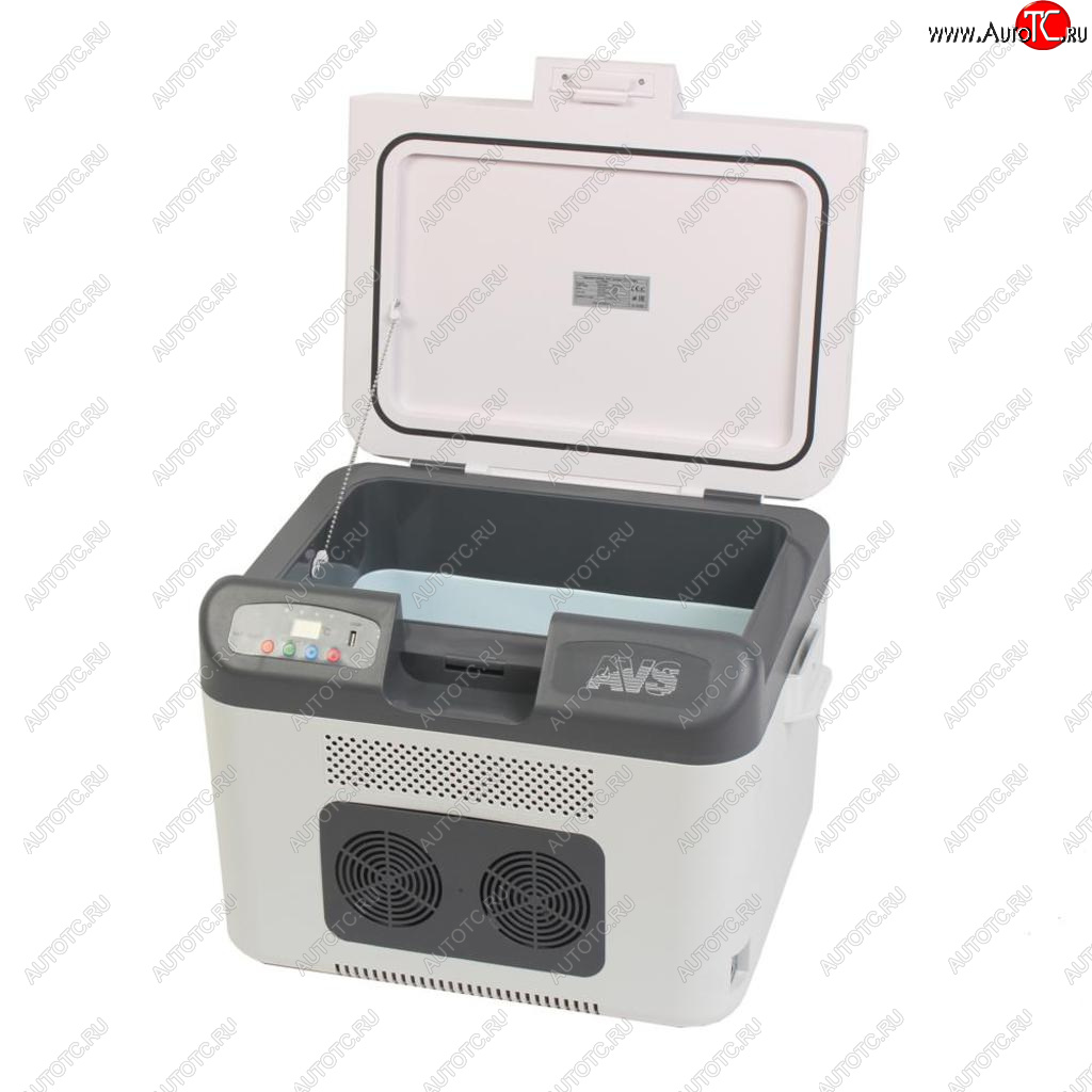 17 999 р. Автохолодильник 27л 48.0х38.5х35.0см термоэлектр. 12V220V24V 54W пластик 7.6кг AVS AVS a07084s  с доставкой в г. Воронеж