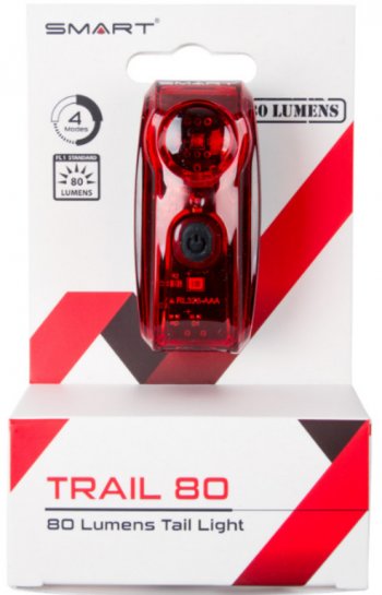 Фонарь велосипедный задний 4 функции NO NAME smart trail 80