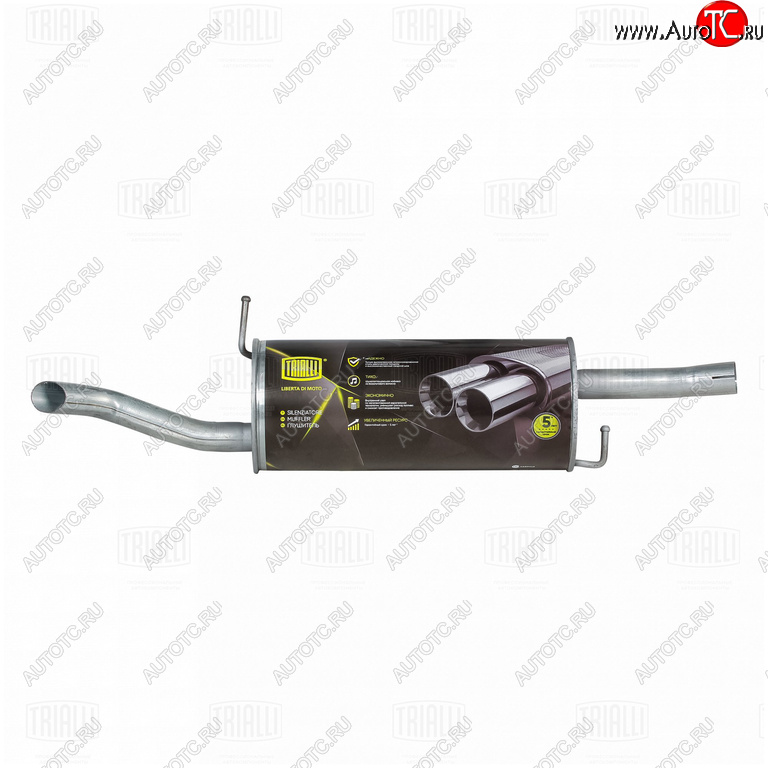 4 399 р. Глушитель FORD Fusion (05-) (1.4) задняя часть TRIALLI TRIALLI emm1004  с доставкой в г. Воронеж