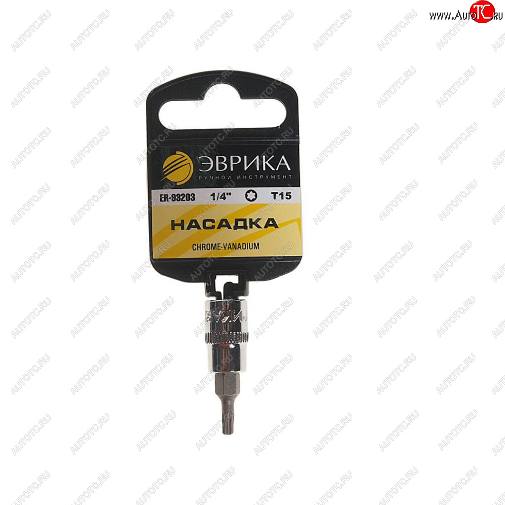 30 р. Бита-головка 14 TORX T15х37мм с держателем ЭВРИКА ЭВРИКА er-93203h  с доставкой в г. Воронеж