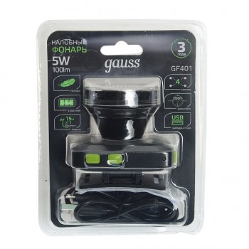 Фонарь налобный аккумуляторный GAUSS GAUSS gf401 GAUSS gf401