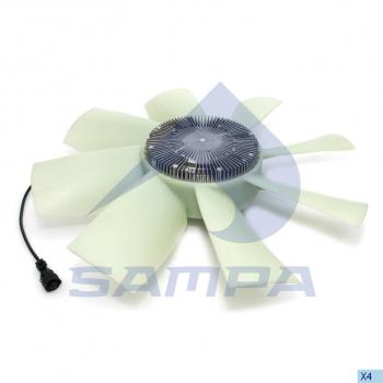 Вискомуфта VOLVO FM12 (98-) привода вентилятора (с крыльчаткой) SAMPA SAMPA 032.088-01