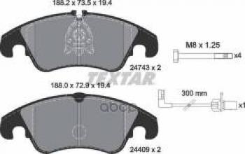 6 449 р. Колодки тормозные передние (4шт.) TEXTAR Audi A4 B9 дорестайлинг,седан (2016-2020)  с доставкой в г. Воронеж. Увеличить фотографию 1