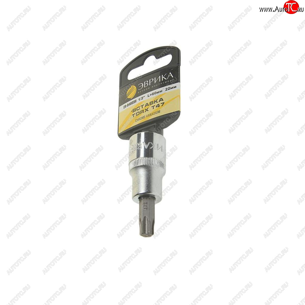 68 р. Бита-головка 12 TORX T47х22мм L=60мм с держателем ЭВРИКА ЭВРИКА er-94603h  с доставкой в г. Воронеж