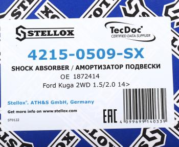 3 999 р. Амортизатор FORD Kuga (08-) передний правый STELLOX STELLOX 42150509sx  с доставкой в г. Воронеж. Увеличить фотографию 4