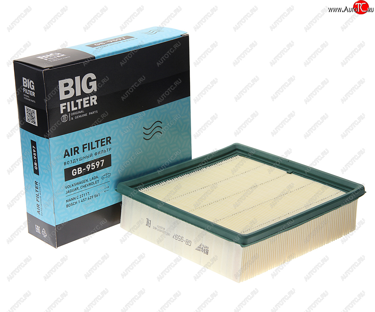 499 р. Элемент фильтрующий ВАЗ-2108-2115,2123i воздушный BIG FILTER BIG FILTER gb-9597  с доставкой в г. Воронеж