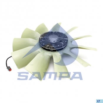Вентилятор SCANIA P,G,R,T series (04-) в сборе с вискомуфтой SAMPA SAMPA 043.342-01