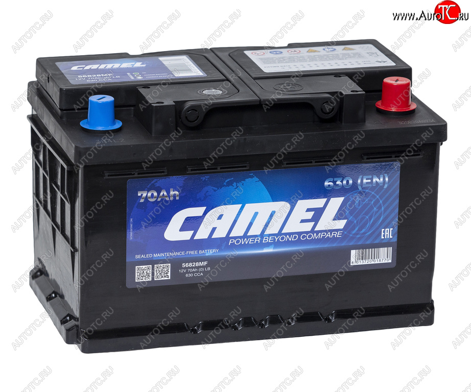 9 199 р. Аккумулятор CAMEL 70Ач обратная полярность, низкий CAMEL 6ст70(0) lb3  с доставкой в г. Воронеж