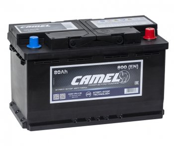 Аккумулятор CAMEL AGM 80Ач обратная полярность CAMEL 6ст80(0) l4