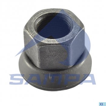 Гайка колеса VOLVO (7/8 UNFх/h-34/ключ 33мм) юбка подвижная SAMPA SAMPA 031.082 SAMPA 031.082