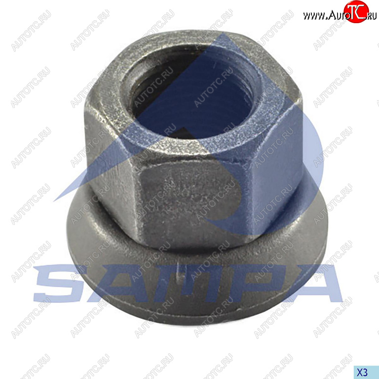 143 р. Гайка колеса VOLVO (7/8 UNFх/h-34/ключ 33мм) юбка подвижная SAMPA SAMPA 031.082 SAMPA 031.082  с доставкой в г. Воронеж