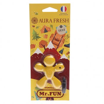 Ароматизатор на дефлектор полимерный (vanilla) 23г Mr.Fun AURA FRESH AURA FRESH 23180
