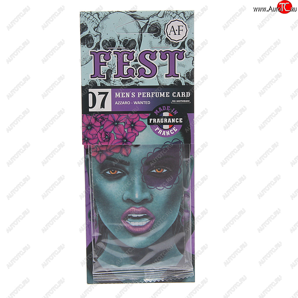 113 р. Ароматизатор подвесной пластина (Azzaro-Wanted) Fest AURA FRESH AURA FRESH 23428  с доставкой в г. Воронеж