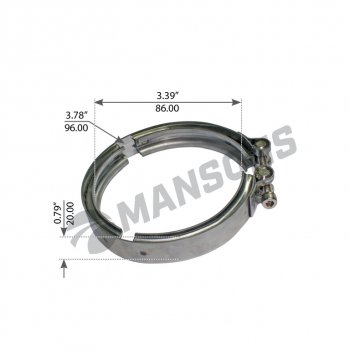 Хомут SCANIA 4 series патрубка интеркулера MANSONS MANSONS 100.665