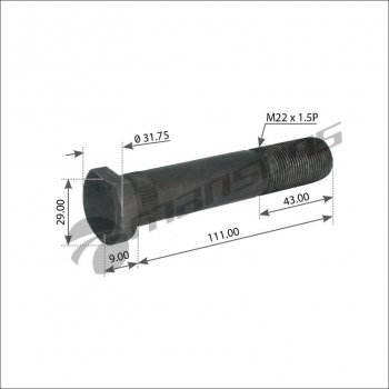287 р. Шпилька колеса IVECO (M22x1.5x119) MANSONS MANSONS 033.790.205  с доставкой в г. Воронеж. Увеличить фотографию 3