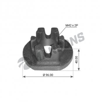Гайка BPW ступицы корончатая (M42х2 SW65) MANSONS MANSONS 300.185