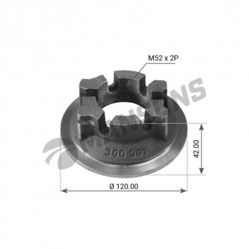 Гайка BPW ступицы корончатая (М52х2хD120) MANSONS MANSONS 300.001