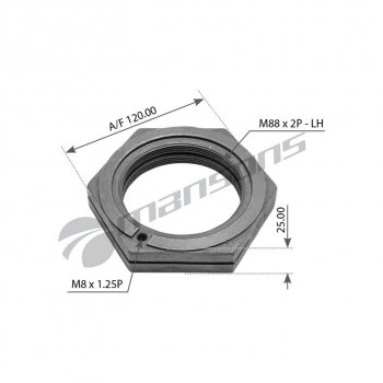 Гайка SMB ступицы левая M88х2мм MANSONS MANSONS cln005