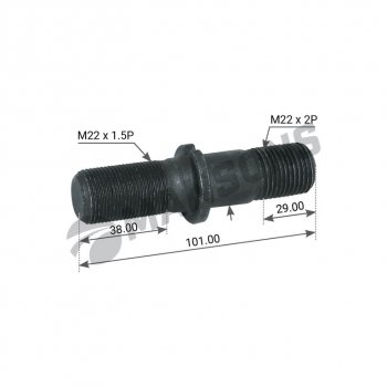 Шпилька колеса BPW (M22х1.5х45, M22х2.0х48 L=100мм) MANSONS MANSONS 300.210