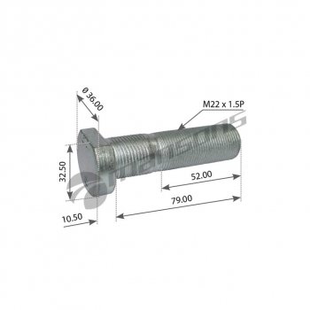 Шпилька колеса MAN MERCEDES (M22х1.5х81) MANSONS MANSONS 400.603