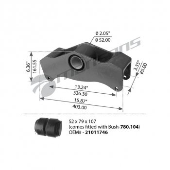 Балансир MERITOR в сборе с втулкой MANSONS MANSONS 780.103