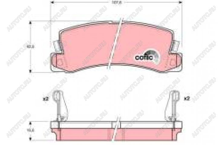 2 589 р. Колодки тормозные задние (4шт.) TRW Toyota Camry XV10 седан (1991-1996)  с доставкой в г. Воронеж