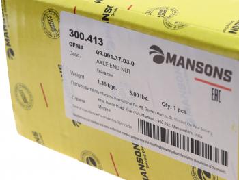 6 949 р. Болт ступицы BPW (ECO Plus 2.8-9т) М32х2 с зубчатой шайбой MANSONS MANSONS 300.413  с доставкой в г. Воронеж. Увеличить фотографию 4