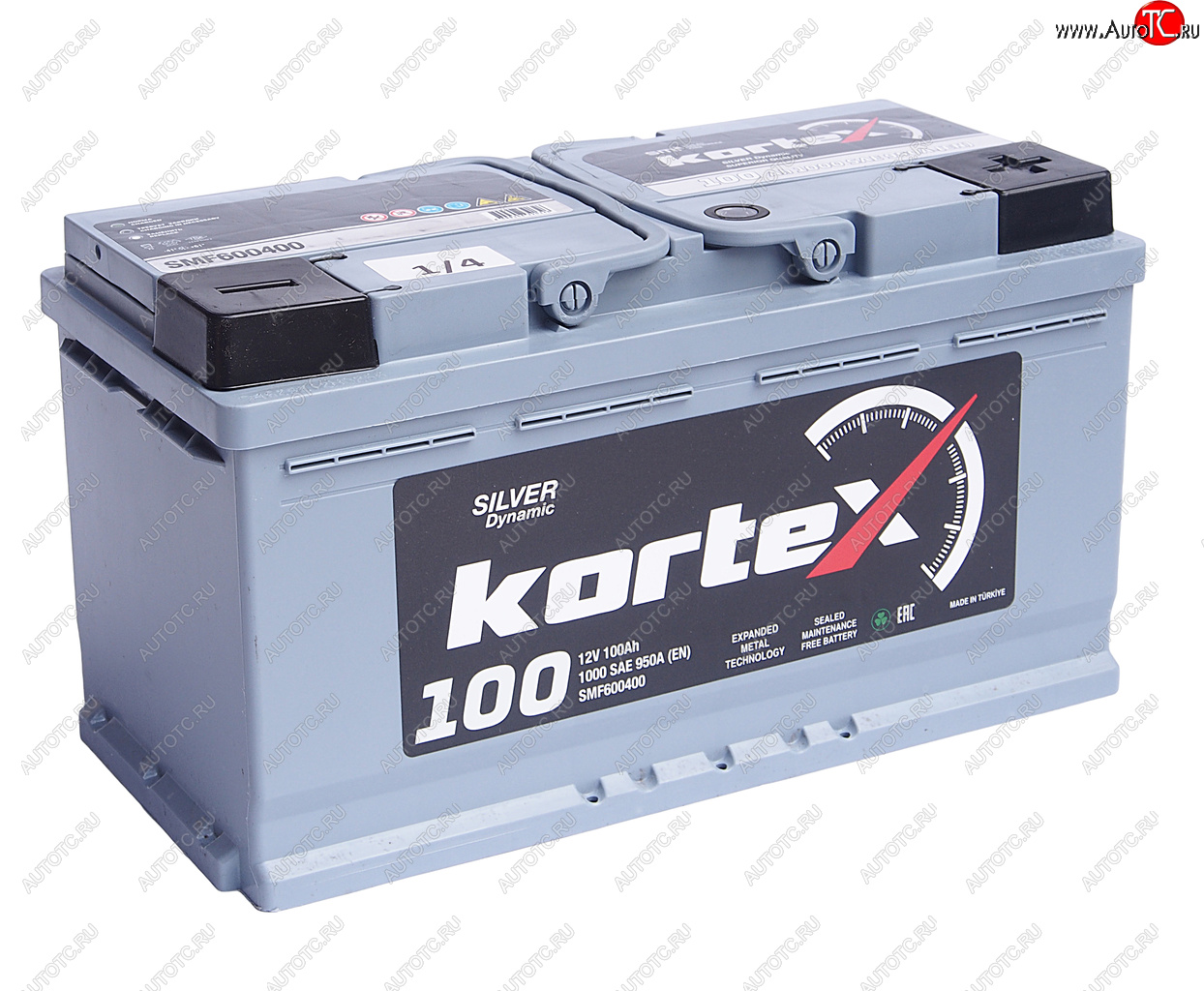 16 899 р. Аккумулятор KORTEX SILVER Dynamic 100Ач обратная полярность KORTEX 6ст100(0) smf600400  с доставкой в г. Воронеж
