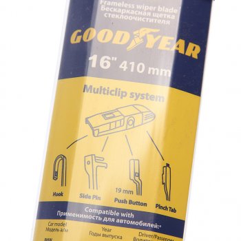 869 р. Щетка стеклоочистителя 410мм бескаркасная Multiclip Frameless GOODYEAR GOODYEAR gy000416  с доставкой в г. Воронеж. Увеличить фотографию 4