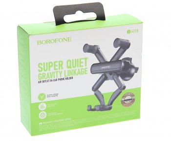 349 р. Держатель телефона на дефлектор черный BOROFONE BOROFONE bh78  с доставкой в г. Воронеж. Увеличить фотографию 3