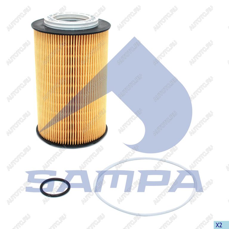 1 369 р. Фильтр масляный КПП MAN TGS,TGX (элемент) SAMPA SAMPA 025.144  с доставкой в г. Воронеж