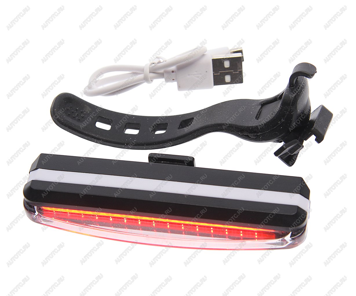 299 р. Фонарь велосипедный задний USB кабель с аккумулятором 500mAh 2 режима красный NO NAME bz-1487  с доставкой в г. Воронеж