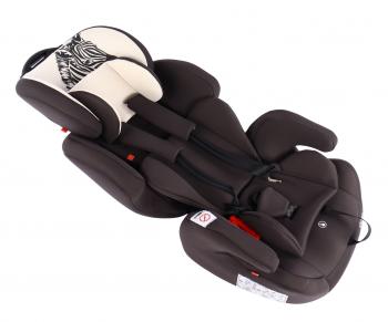 9 649 р. Автокресло детское 9-36кг (l-ll-lll) 1-12лет зебра серо-бежевое Isofix Стар SIGER SIGER kres3599  с доставкой в г. Воронеж. Увеличить фотографию 3